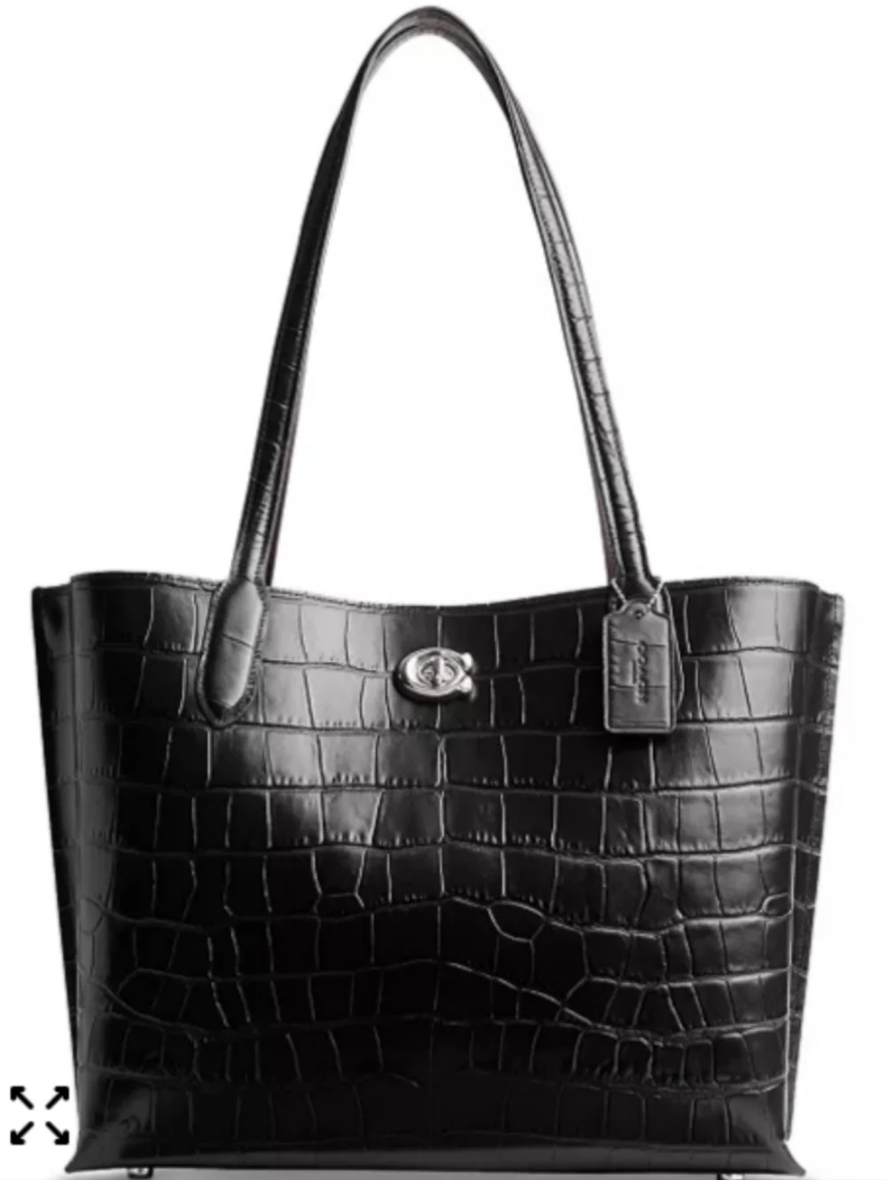 Coach Croc-Embossed Willow Leather Tote